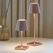 Sigor Nuindie Akku-Tischleuchte mini Roségold LED rund 250mm IP54 dimmbar Flex-Mood Easy-Connect