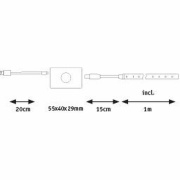 LED Strip batteriebetrieben 1m   1,4W 140lm/m  3000K