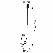 LED Pendelleuchte Puric Pane 2700K 1000lm 9,5W Schwarz dimmbar mit 3-Step-Dim Pendelhöhe einstellbar