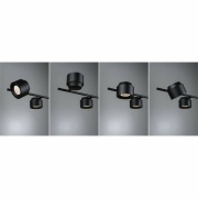 LED Pendelleuchte Puric Pane 4,5W 6-flammig Schwarz dimmbar mit 3-Step-Dim Pendelhöhe einstellbar