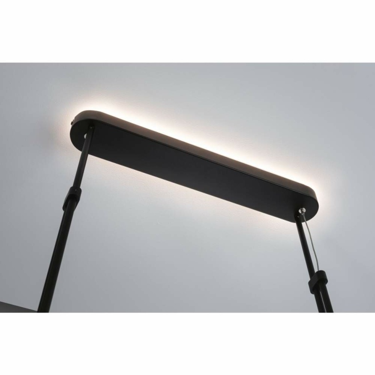 Paulmann LED Pendelleuchte mit Puric Pane Effect 6,5W 6-flammig Schwarz Backlight Technik dimmbar mit 3-Step-Dim Pendelhöhe einstellbar