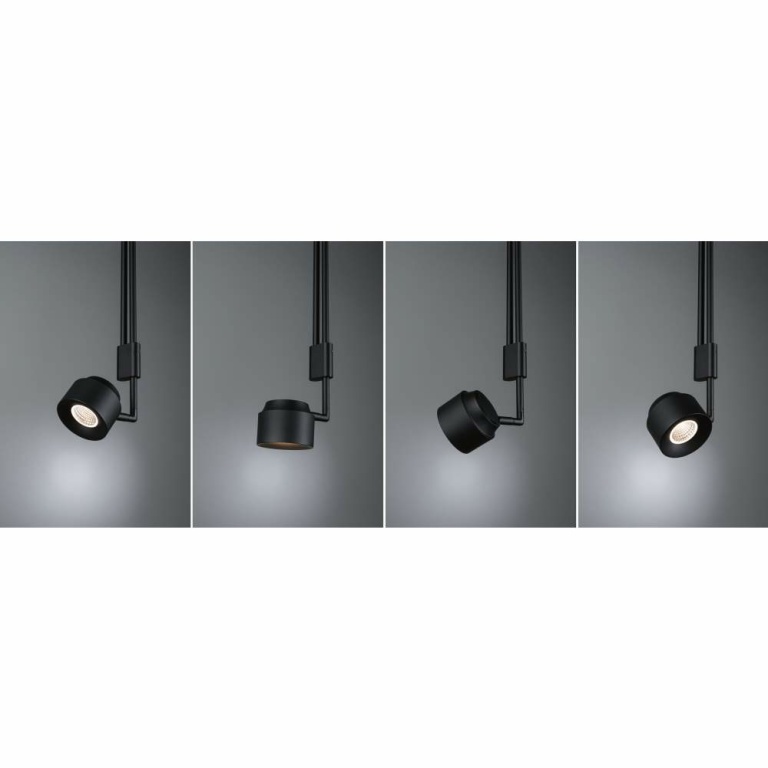 Paulmann LED Pendelleuchte Puric Pane Smart Home ZigBee 500lm 6W Schwarz schwenkbar dimmbar Pendellänge einstellbar