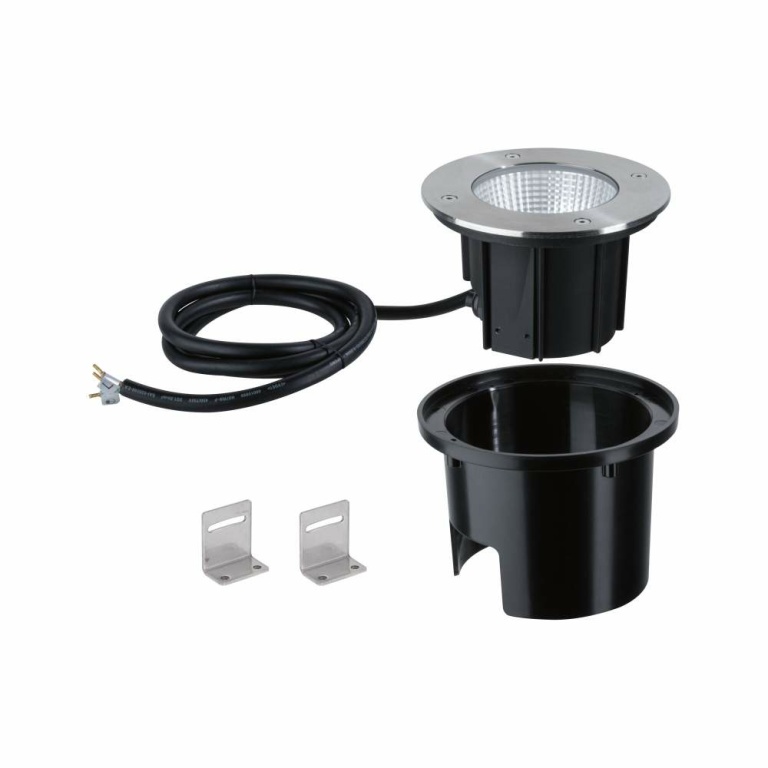 Paulmann LED Bodeneinbauleuchte Durea  IP67 rund 153mm 3000K 8W 600lm 230V Edelstahl Metall