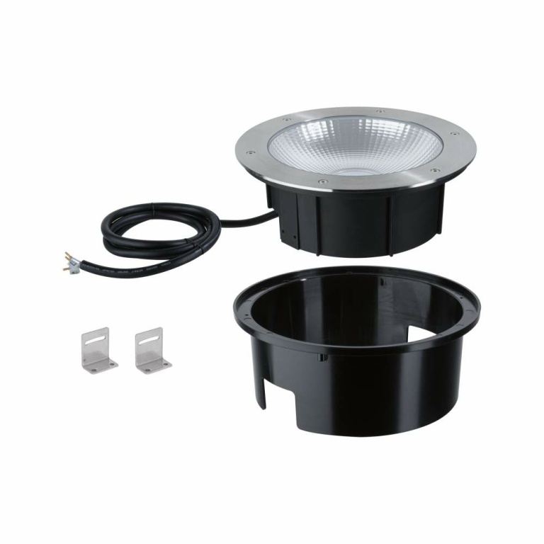 Paulmann LED Bodeneinbauleuchte Durea  IP67 rund 273mm 3000K 15W 950lm 230V Edelstahl Metall