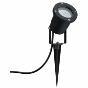 LED Gartenstrahler Goldlicht insektenfreundlich IP65 rund 92mm 2200K 4,3W 320lm 230V  Schwarz Metall