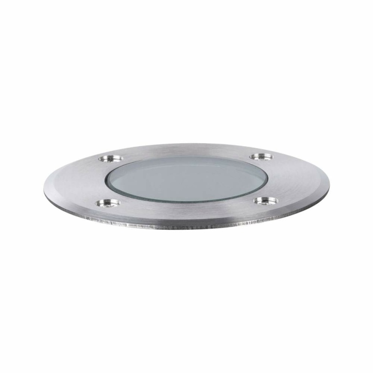 Paulmann LED Bodeneinbauleuchte Goldlicht insektenfreundlich IP65  110mm 2200K 4,3W 320lm 230V Edelstahl gebürstet Edelstahl#Kunststoff