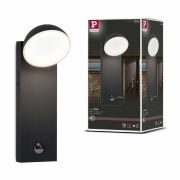 Seewasserresistente LED Außenwandleuchte Puka mit Bewegungsmelder & Dämmerungssensor anthrazit aluminium IP44 460lm 230V