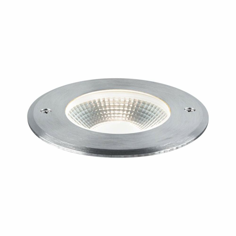 Paulmann LED Bodeneinbauleuchte Vanea  seewasserresistent IP67 rund 100mm 3000K 3,5W 160lm 230V Alu Aluminium