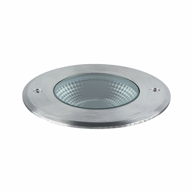 Paulmann LED Bodeneinbauleuchte Vanea  seewasserresistent IP67 rund 100mm 3000K 3,5W 160lm 230V Alu Aluminium