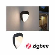 LED Zigbee Außenwandleuchte Ikosea IP44 mit Sensor Tunable Warm 4,4W 350lm Anthrazit Kunststoff 230V