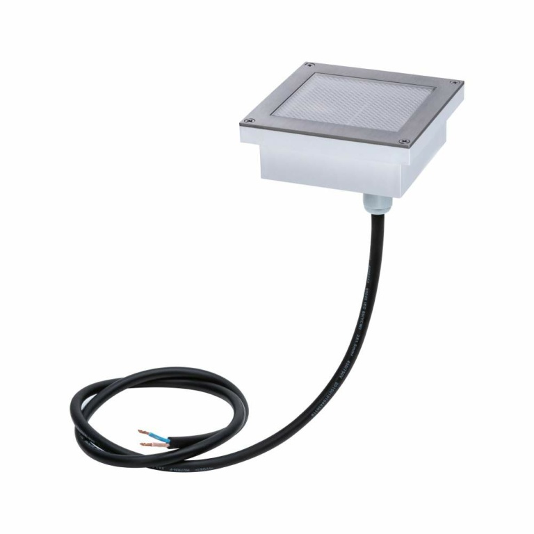 Paulmann LED Bodeneinbauleuchte Smart Home Zigbee Brick  insektenfreundlich IP67 eckig  2200 - 3000K 1W 18lm 230V Edelstahl Edelstahl