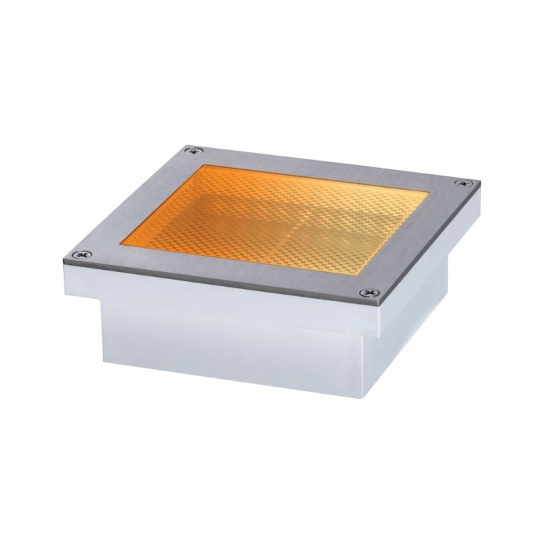 Paulmann LED Bodeneinbauleuchte Smart Home Zigbee Brick  insektenfreundlich IP67 eckig  2200 - 3000K 1W 18lm 230V Edelstahl Edelstahl