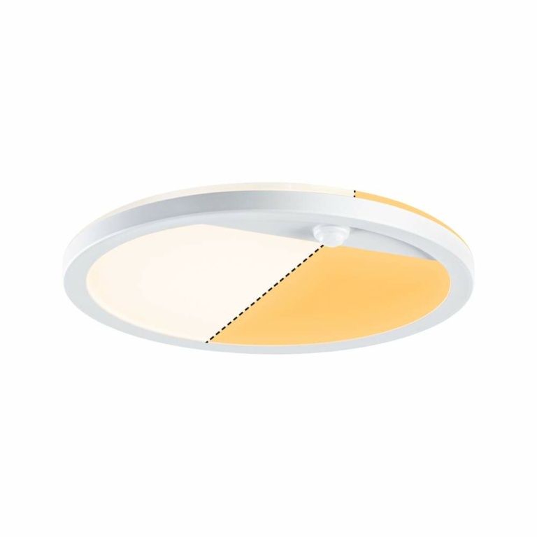 Paulmann LED Außenwandleuchte Lamina weiß rund mit Backlight und Bewegungsmelder IP44 14W 1150lm Tunable Warm 230V