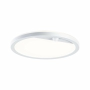 LED Außenwandleuchte Lamina weiß rund mit Backlight und Bewegungsmelder IP44 14W 1150lm Tunable Warm 230V