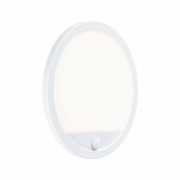 LED Außenwandleuchte Lamina weiß rund mit Backlight und Bewegungsmelder IP44 14W 1150lm Tunable Warm 230V