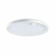 LED Außenwandleuchte Lamina weiß rund mit Backlight und Bewegungsmelder IP44 14W 1150lm Tunable Warm 230V