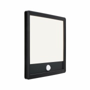 LED Außenwandleuchte Lamina schwarz eckig mit Backlight und Bewegungsmelder IP44 14W 920lm Tunable Warm 230V