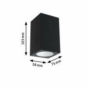 LED Außenwandleuchte Flame insektenfreundlich IP44 eckig 58x103mm 2200K 4W 265lm 230V 75° Anthrazit Metall