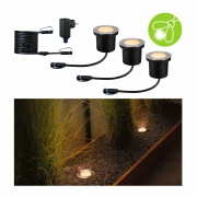 Plug & Shine LED Bodeneinbauleuchte Floor Basisset  IP67 2200K 3x4,5W   Anthrazit