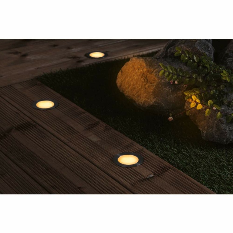 Paulmann Plug & Shine LED Bodeneinbauleuchte Floor Basisset  IP67 2200K 3x2W  21VA Silber