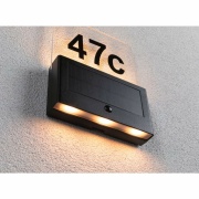 Solar LED Hausnummernleuchte Neda Bewegungsmelder IP44 2200K 30lm Anthrazit