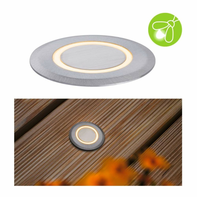 Paulmann LED Bodeneinbauleuchte Insektenfreundlich insektenfreundlich IP67 rund 50mm 2200K 2,2W 15lm 230V Alu Kunststoff#Metall