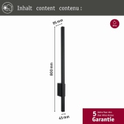 LED Außenwandleuchte Stan Höhe 80cm anthrazit aluminium IP44 300lm 3000K 230V seewasserresistent