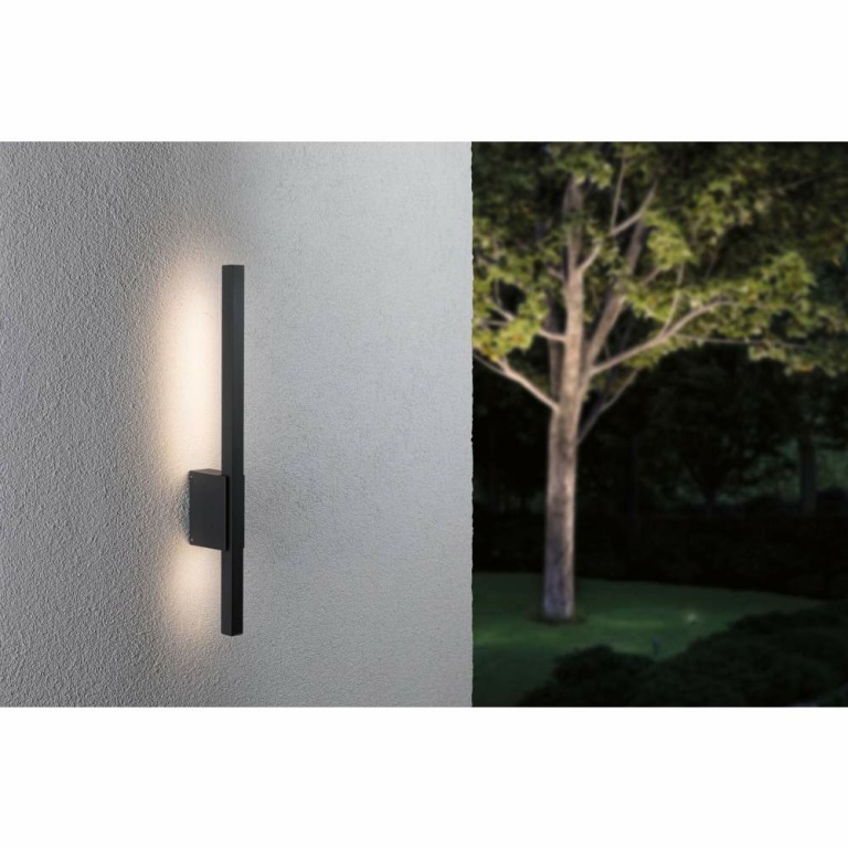 Paulmann LED Außenwandleuchte Natives IP44  45x95mm 3000K 9W 220lm 230V  Anthrazit Alu