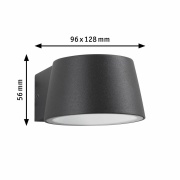 LED Außenwandleuchte Capea  insektenfreundlich IP44  96x128mm 2200K 6W 550lm 230V 98° Schwarz Aluminium