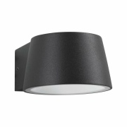 LED Außenwandleuchte Capea  insektenfreundlich IP44  96x128mm 2200K 6W 550lm 230V 98° Schwarz Aluminium