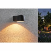 LED Außenwandleuchte Capea  insektenfreundlich IP44  96x128mm 2200K 6W 550lm 230V 98° Schwarz Aluminium