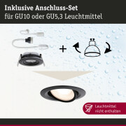 Einbauleuchte Nova Plus GU5,3 / GU10 max. 35W rund IP65 Schwarz matt schwenkbar dimmbar 230/12V