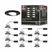 HomeSpa LED Einbauleuchte Calla Basisset schwenkbar IP65 rund 90mm 30°  10x6W 10x500lm 230V  4000K Schwarz matt