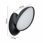 LED Außenwandleuchte Batona   IP44  137x110mm 3000K 12W 1000lm 230V  Anthrazit Aluminium