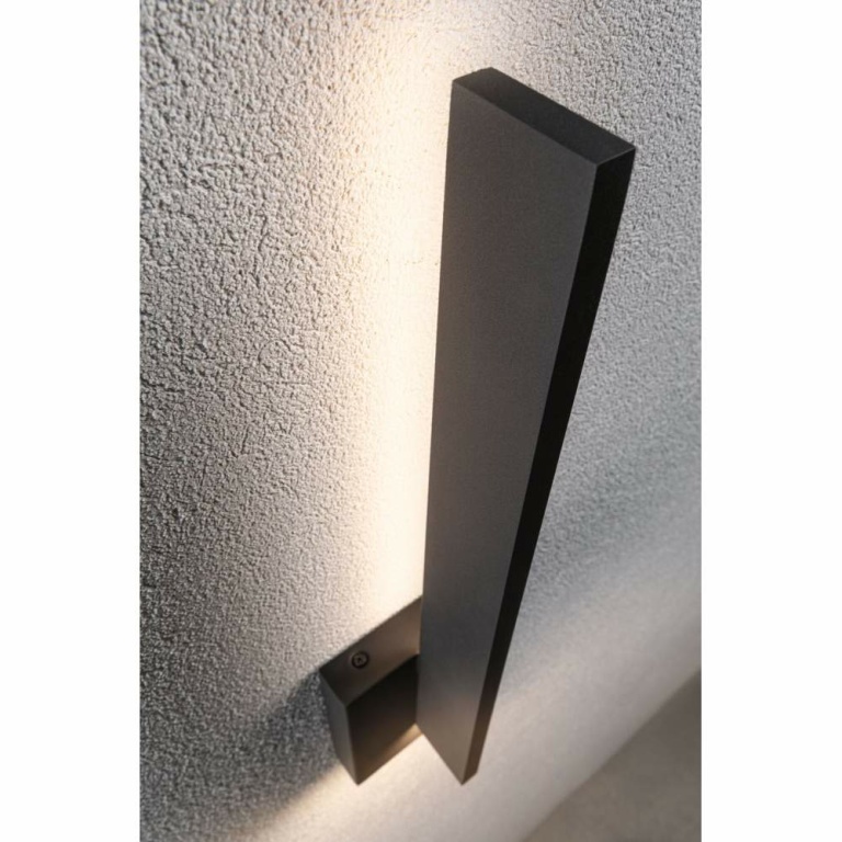 Paulmann LED Außenwandleuchte Levka   IP44  115x80mm 3000K 13,5W 110lm 230V  Anthrazit Aluminium