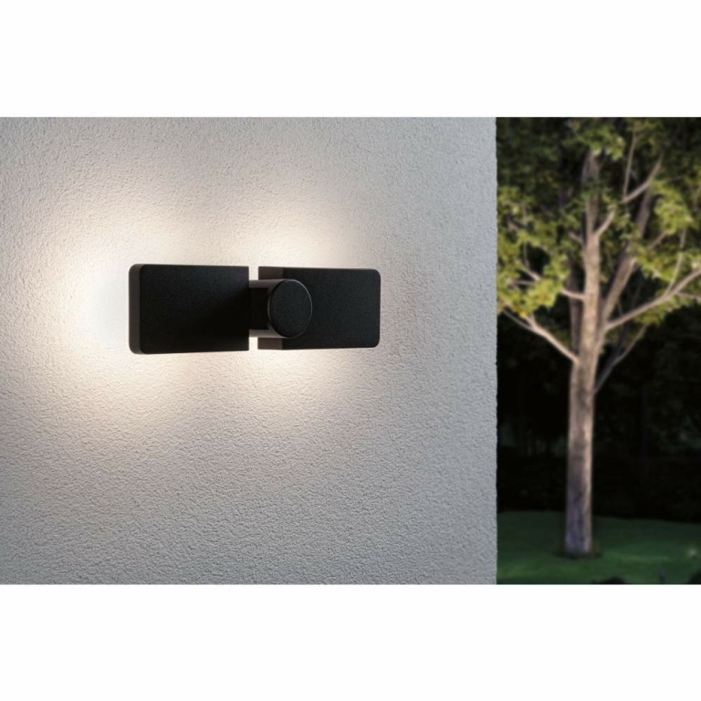 Paulmann LED Außenwandleuchte Pekana   IP44  300x130mm 3000K 2x6W 2x480lm 230V  Anthrazit Aluminium