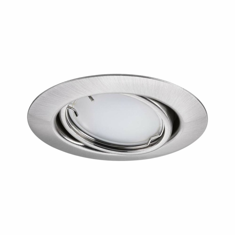 Paulmann LED Einbauleuchte Smart Home Zigbee Base Coin Basisset schwenkbar  rund 90mm 20°  3x4,9W 3x420lm 230V dimmbar RGBW+ Eisen gebürstet