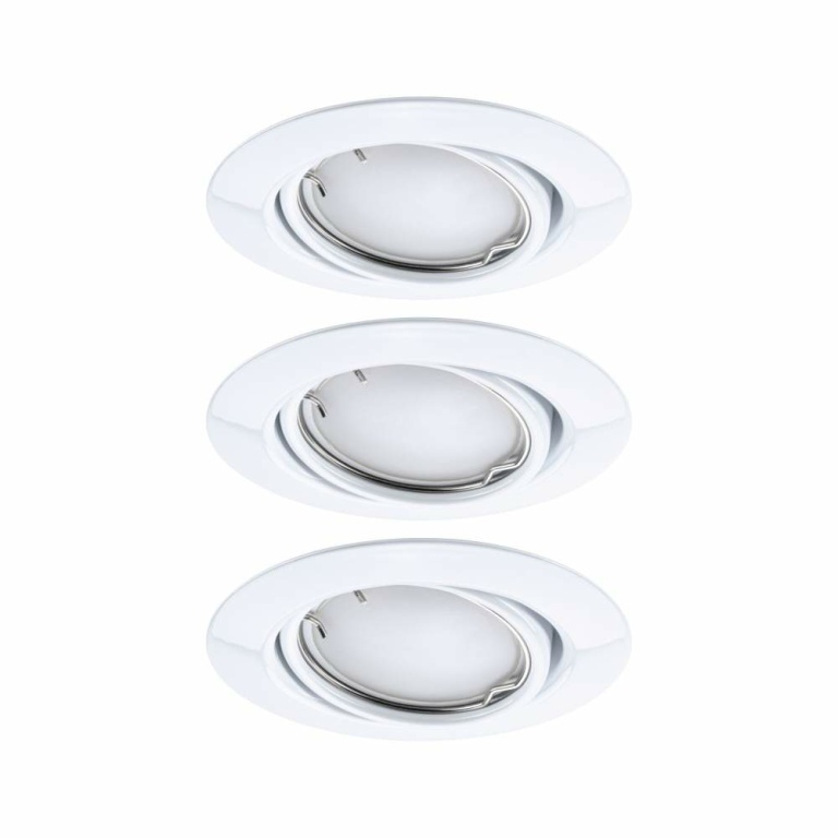 Paulmann LED Einbauleuchte Smart Home Zigbee Base Coin Basisset schwenkbar  rund 90mm 20°  3x4,9W 3x420lm 230V dimmbar RGBW+ Weiß