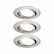 LED Einbauleuchte Smart Home Zigbee Base Coin Basisset schwenkbar  rund 90mm 20°  3x4,9W 3x430lm 230V dimmbar 3000K Eisen gebürstet