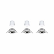 LED Einbauleuchte Smart Home Zigbee Base Coin Basisset schwenkbar  rund 90mm 20°  3x4,9W 3x430lm 230V dimmbar 3000K Eisen gebürstet