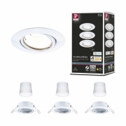 LED Einbauleuchte Smart Home Zigbee Base Coin Basisset schwenkbar  rund 90mm 20°  3x4,9W 3x430lm 230V dimmbar 3000K Weiß