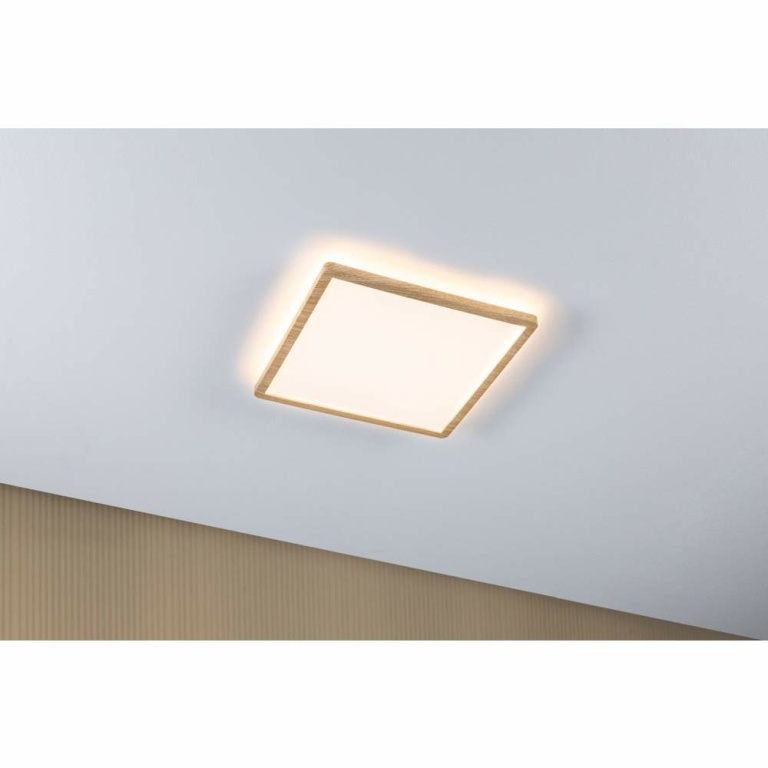 Paulmann LED Panel Atria Shine Backlight  IP44 eckig 293x293mm  16W 1600lm 3000K Holzoptik