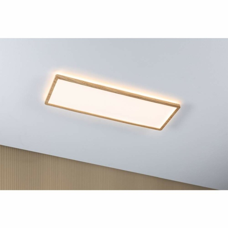 Paulmann LED Panel Atria Shine Backlight  IP44 eckig 580x200mm  22W 2300lm 3000K Holzoptik