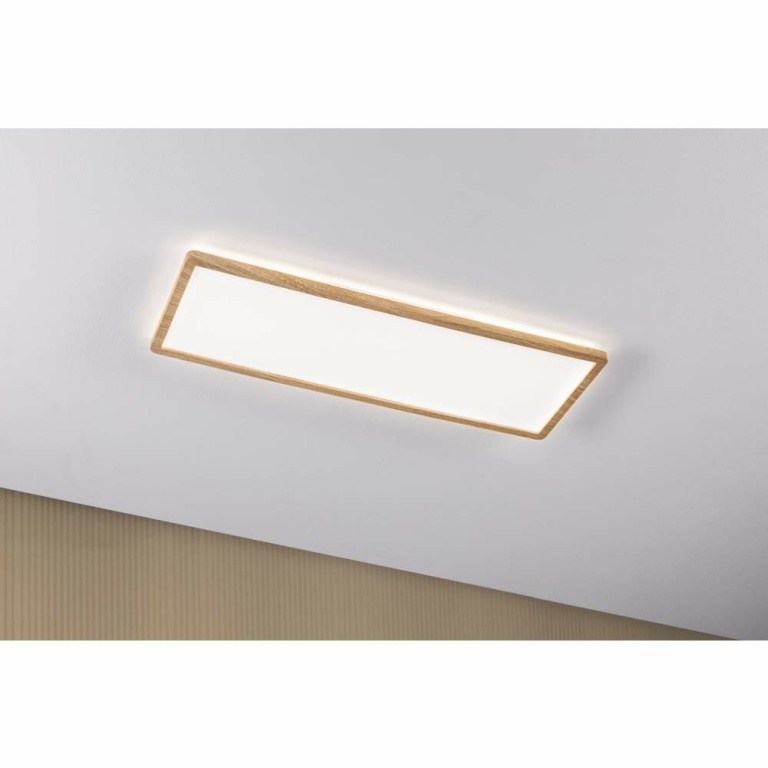 Paulmann LED Panel Atria Shine Backlight  IP44 eckig 580x200mm  22W 2300lm 4000K Holzoptik