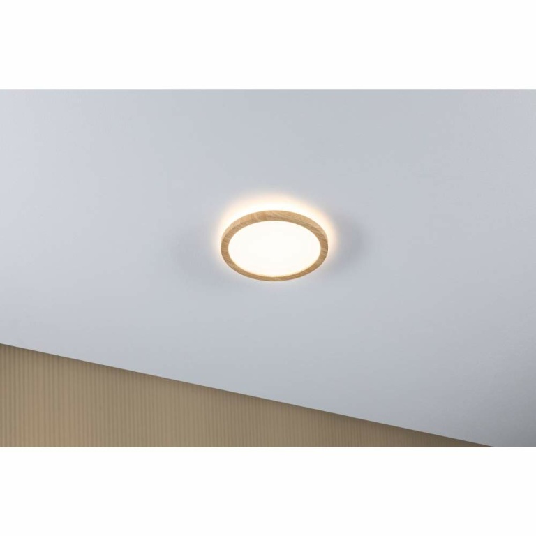 Paulmann LED Panel Atria Shine Backlight  IP44 rund 190mm  11,2W 850lm 3000K Holzoptik