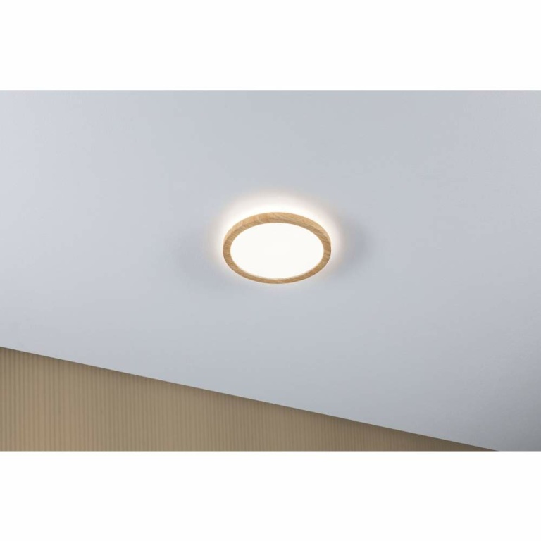 Paulmann LED Panel Atria Shine Backlight  IP44 rund 190mm  11,2W 850lm 4000K Holzoptik