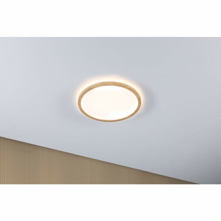 Paulmann LED Panel Atria Shine Backlight  IP44 rund 293mm  16W 1600lm 3000K Holzoptik