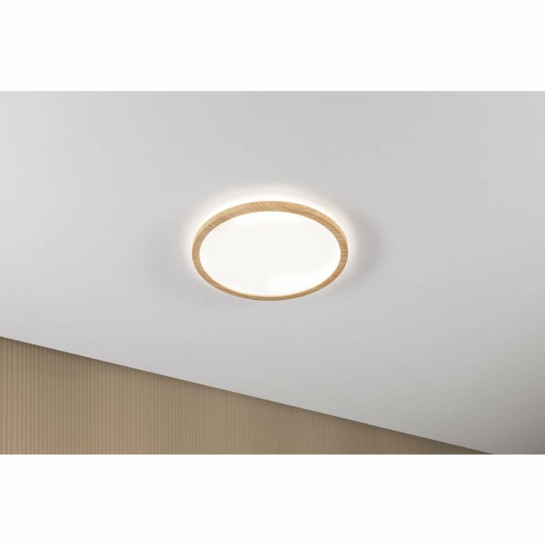 Paulmann LED Panel Atria Shine Backlight  IP44 rund 293mm  16W 1600lm 4000K Holzoptik