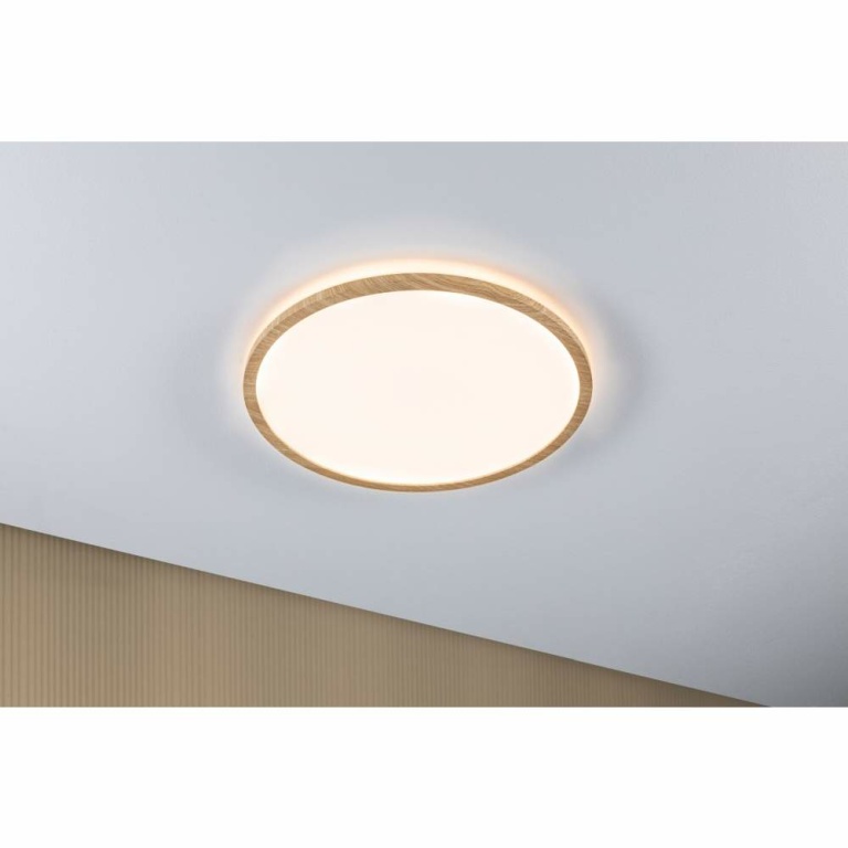 Paulmann LED Panel Atria Shine Backlight  IP44 rund 420mm  22W 2300lm 3000K Holzoptik