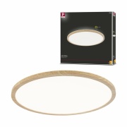 LED Panel Atria Shine Backlight  IP44 rund 420mm  22W 2300lm 3000K Holzoptik